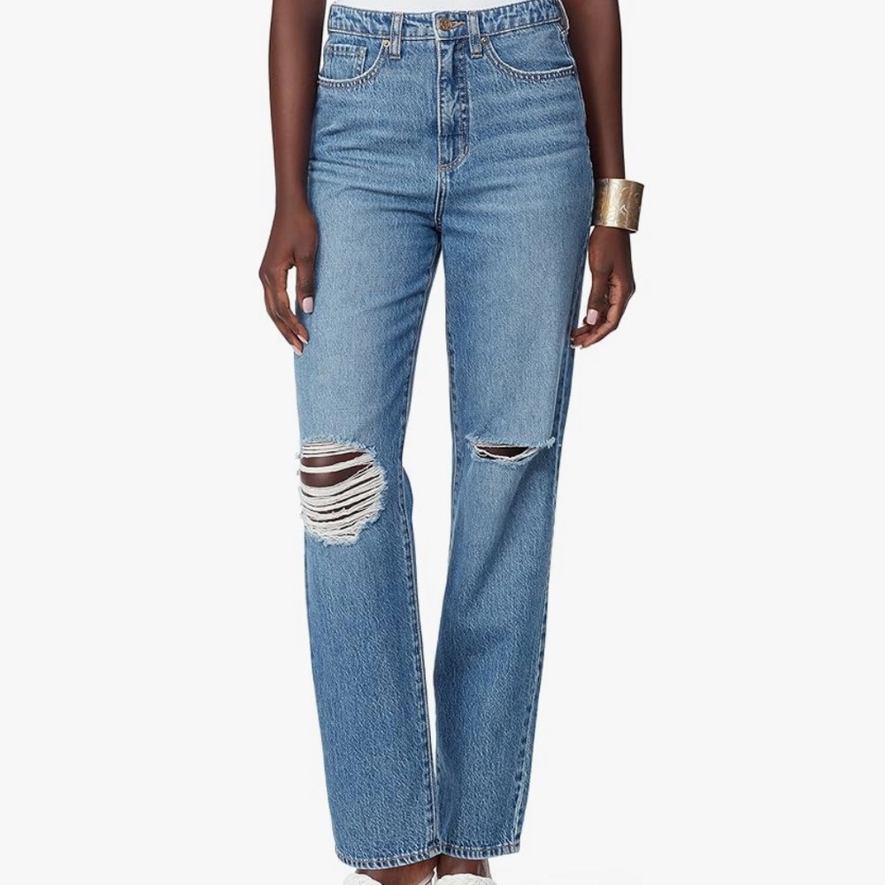Sam Edelman Yaro 90's Pinched Waist High Rise Baggy Mom Jeans Y2K, Distressed 24
